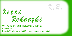 kitti rekeczki business card